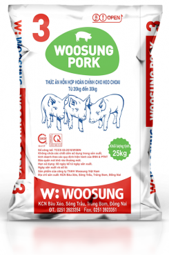 WOOSUNG PORK 3 - Thức ăn hỗn hợp hoàn chỉnh cho heo